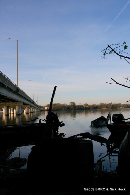 Debris Awaits the Crews as the Sun Rises on Backriver