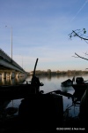 Debris Awaits the Crews as the Sun Rises on Backriver