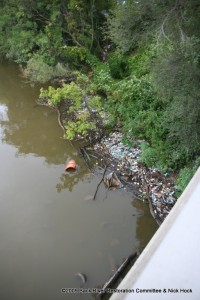 Trash Litters the Shoreline at the MD150 Bridge Trash Litters the Shoreline at the MD150 Bridge